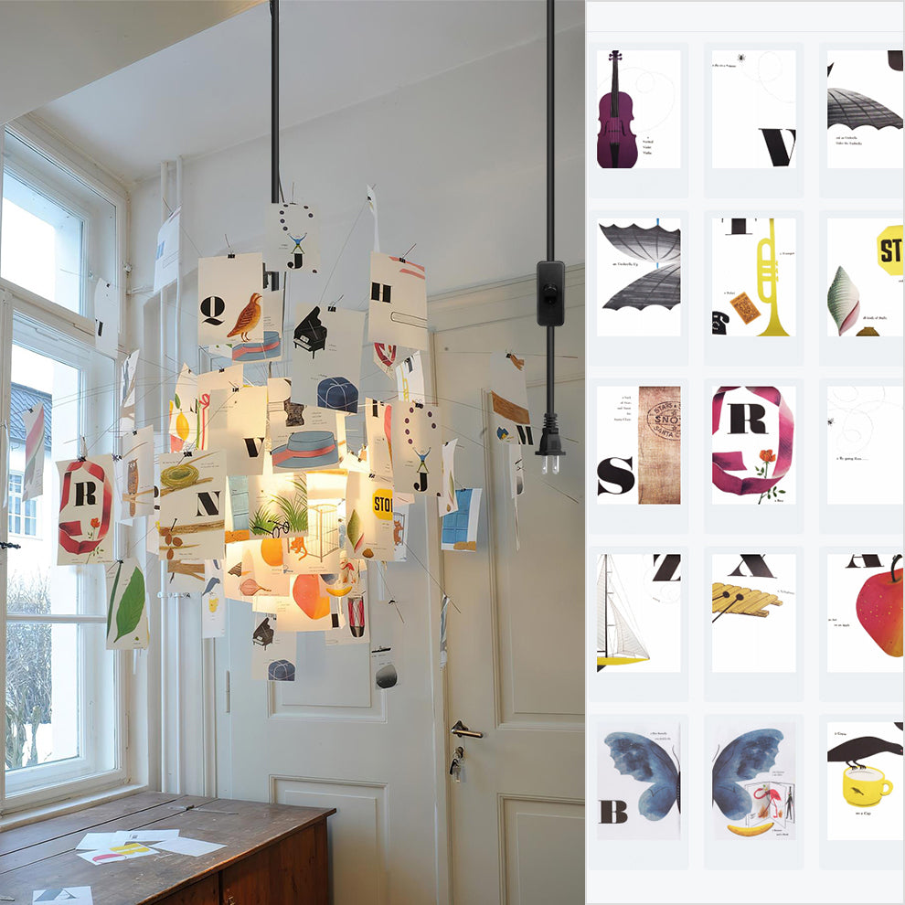 Mina Paper Plug In Chandelier