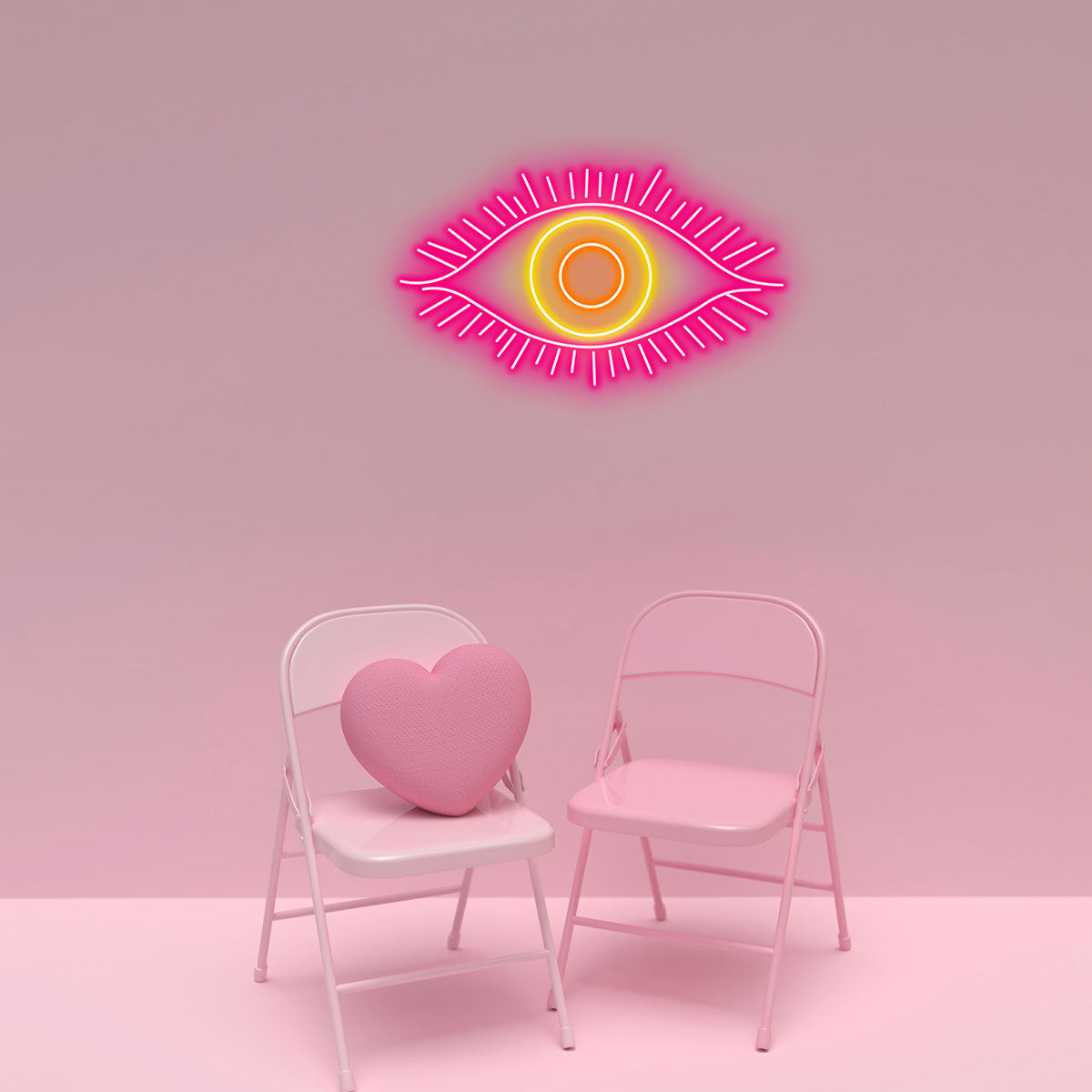 Eye - shaped Neon Sign, Aesthetic Wall Decor for Modern, Bohemian or Mystical - themed Spaces, Unique Gift for Art Aficionados