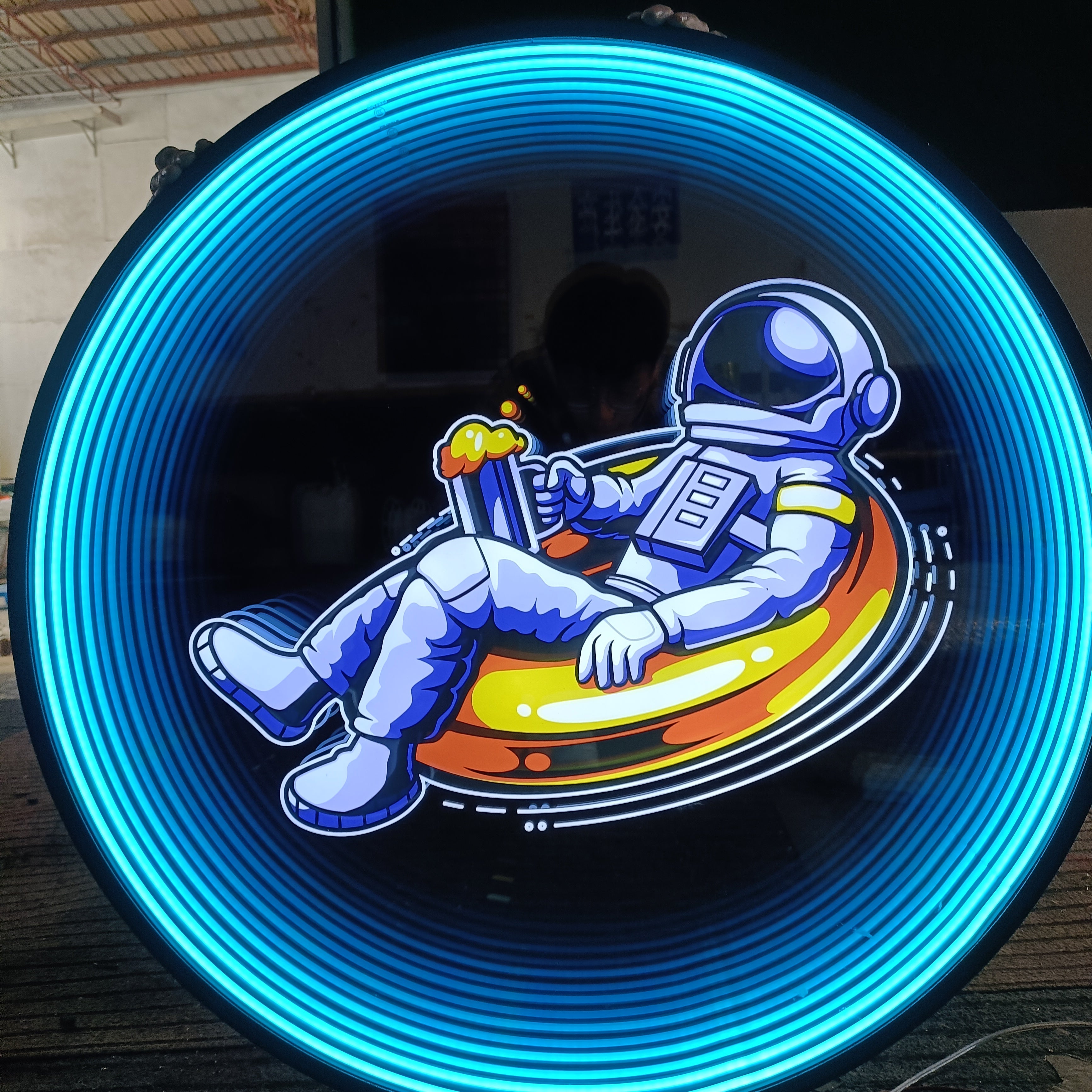 Galactic Astronaut Neon Sign - Handcrafted Space-Themed LED Wall Art, Durable Acrylic Material, Multicolor Options, Energy-Efficient, Perfect for Bedroom, Living Room, Bar, or Office Decor
