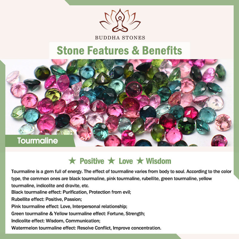 Buddha Stones "May Confidence Guide Your Way" Black Tourmaline Bracelet Includes Gift Message Card