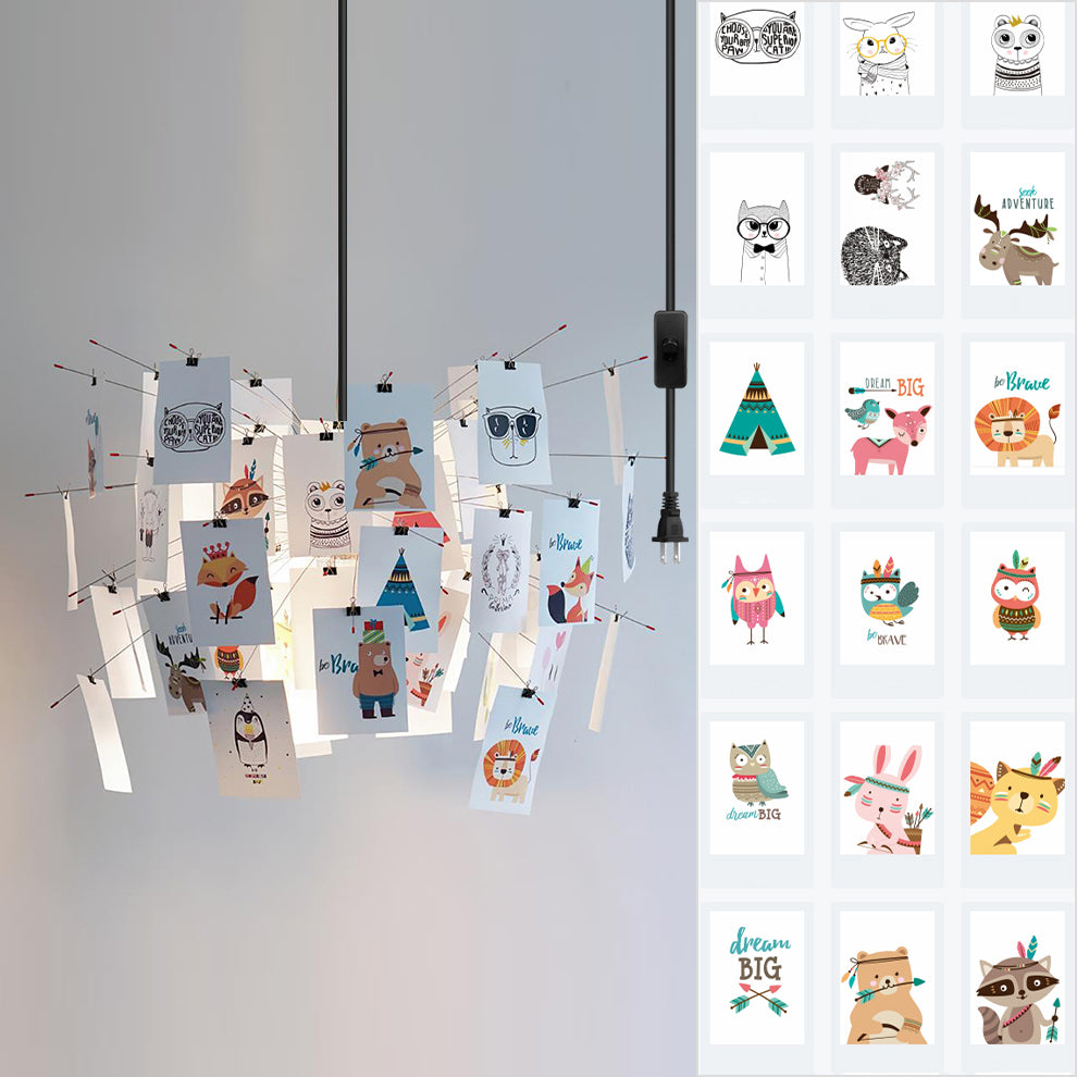 Mina Paper Plug In Chandelier