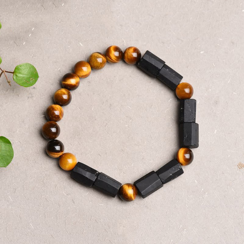 Buddha Stones "May Confidence Guide Your Way" Black Tourmaline Bracelet Includes Gift Message Card