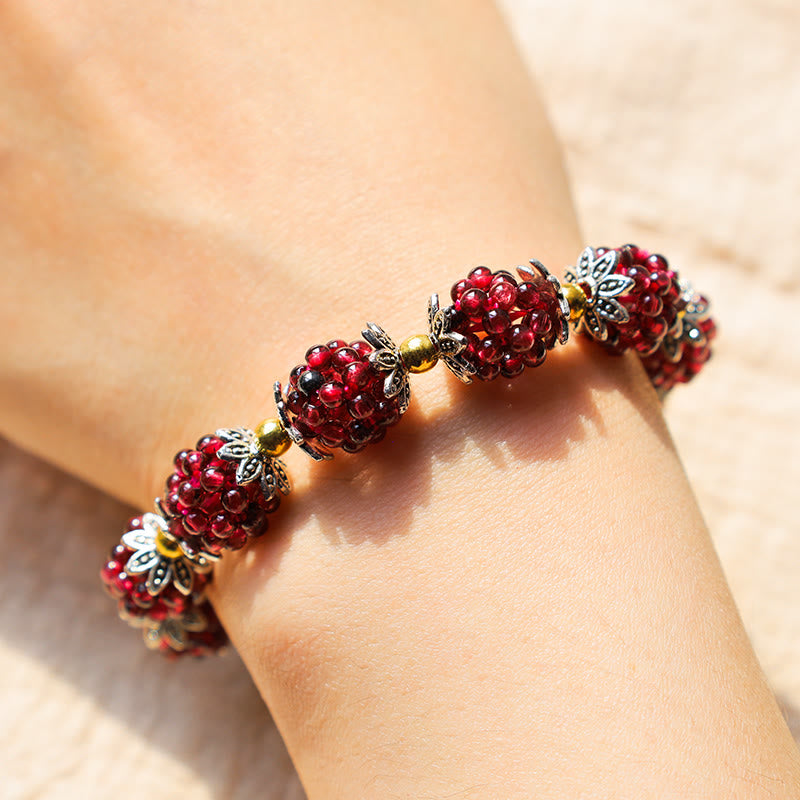 Buddha Stones "All the best for Vitality and Passion" Garnet Bracelet Includes Gift Message Card