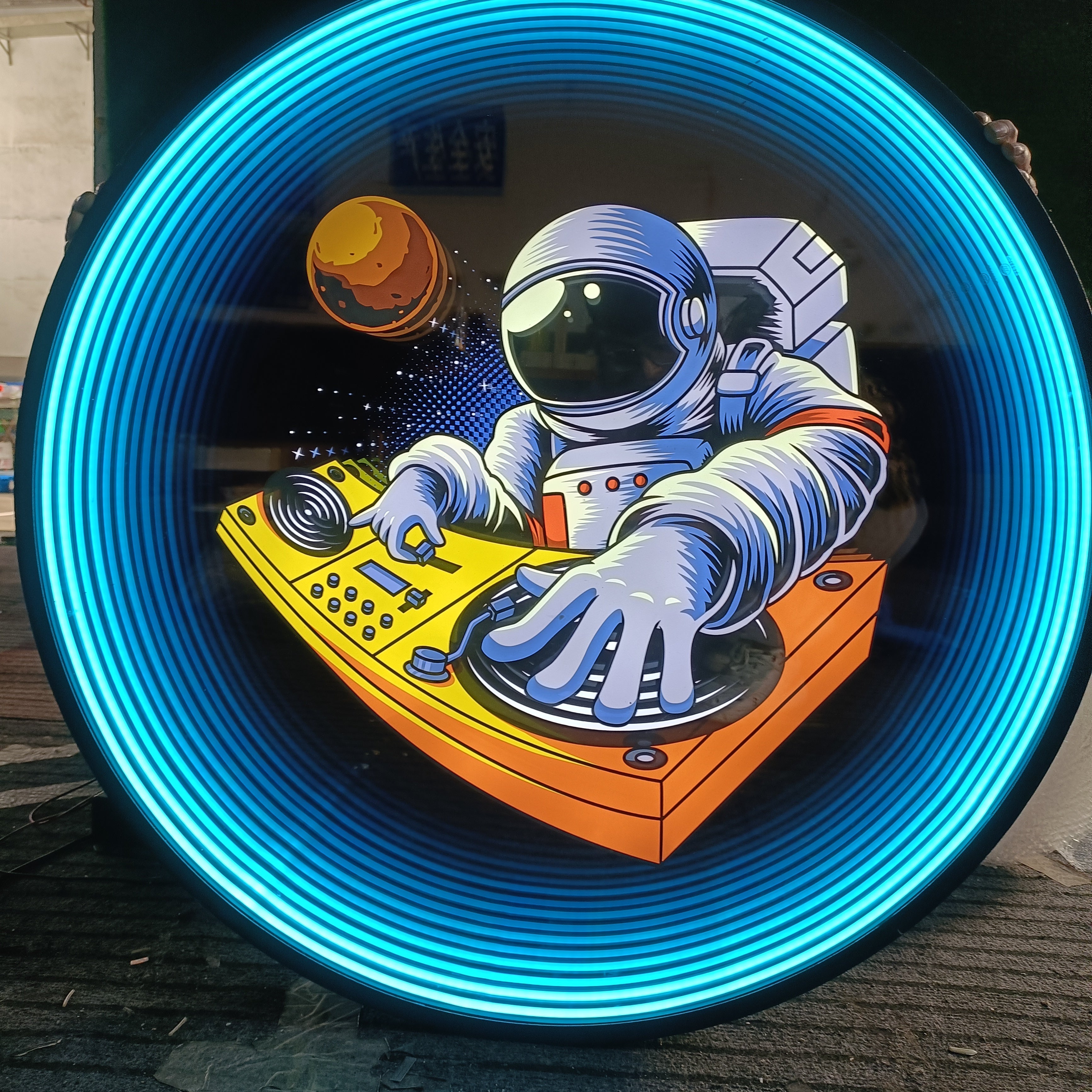 Galactic Astronaut Neon Sign - Handcrafted Space-Themed LED Wall Art, Durable Acrylic Material, Multicolor Options, Energy-Efficient, Perfect for Bedroom, Living Room, Bar, or Office Decor