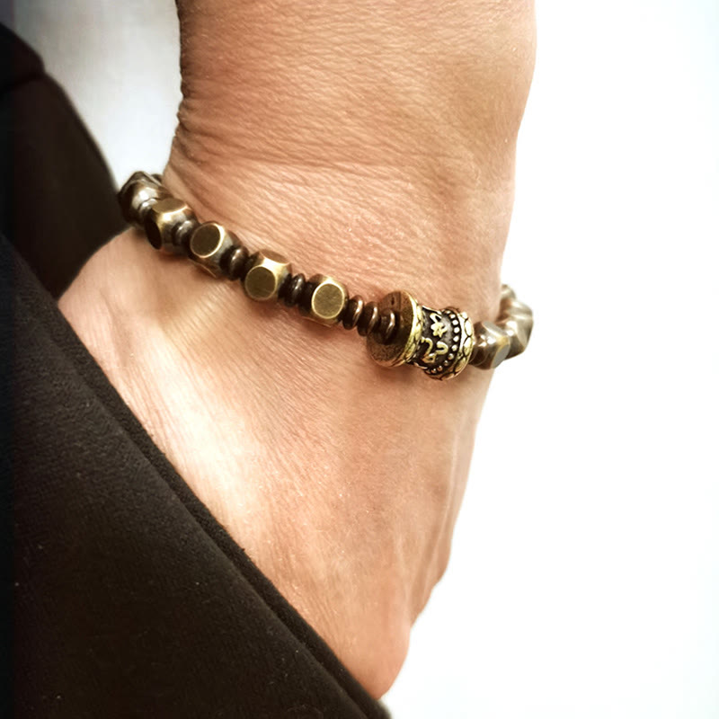 Buddha Stones "Wishing You Balance and Strength" Brass Amulet Bracelet Includes Gift Message Card
