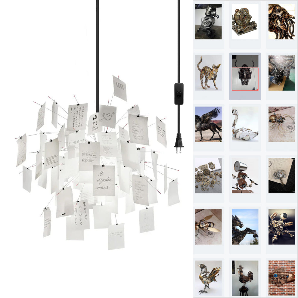 Mina Paper Plug In Chandelier