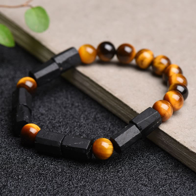 Buddha Stones "May Confidence Guide Your Way" Black Tourmaline Bracelet Includes Gift Message Card