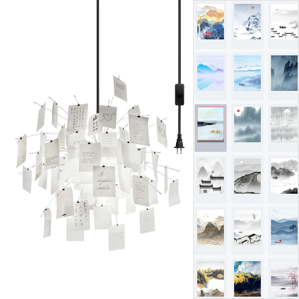 Mina Paper Plug In Chandelier