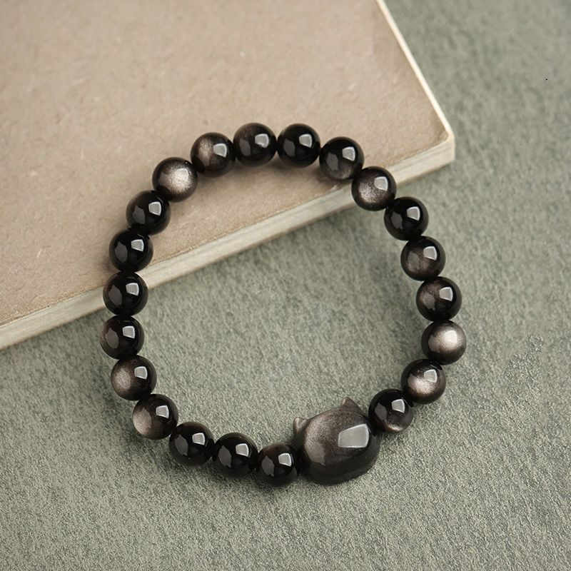 Buddha Stones "All the best for Luck and Confidence" Lovely Cat Bracelet Includes Gift Message Card