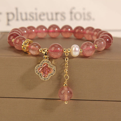 Buddha Stones "Wishing Love and Sweet Blessings" Quartz Bracelet Includes Gift Message Card