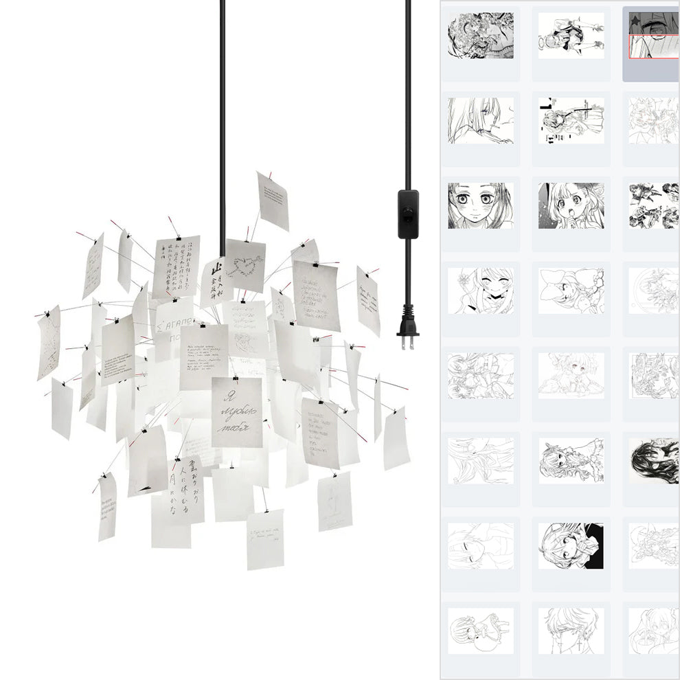 Mina Paper Plug In Chandelier