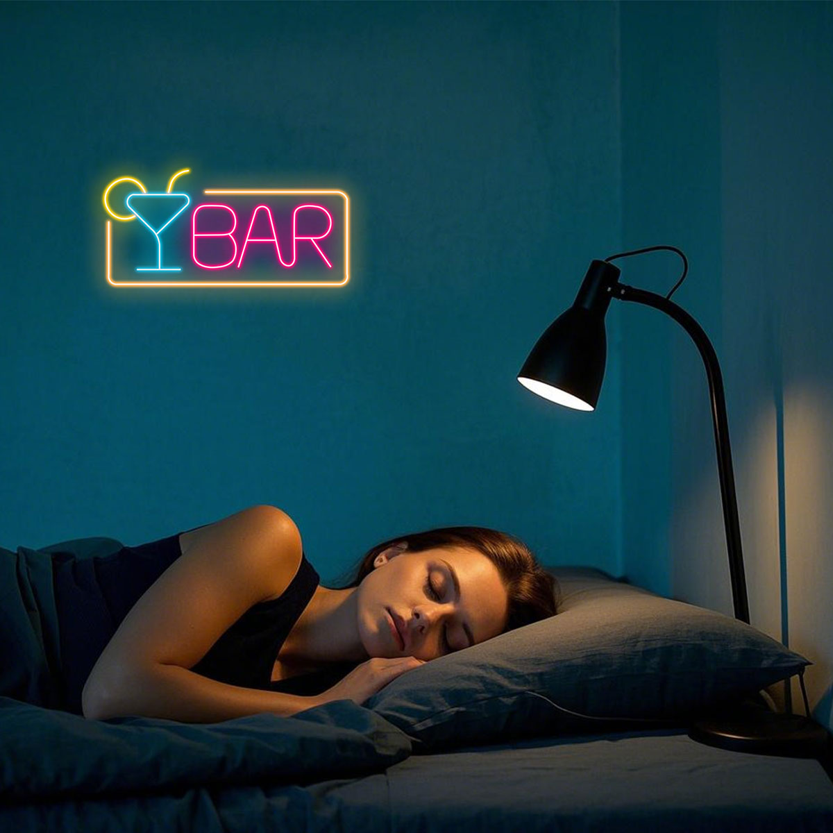 Custom Multicolor "BAR" LED Neon Light Sign for Pub, Club or Man Cave Wall Decor, Aesthetic Gift for Nightlife and Party Lovers