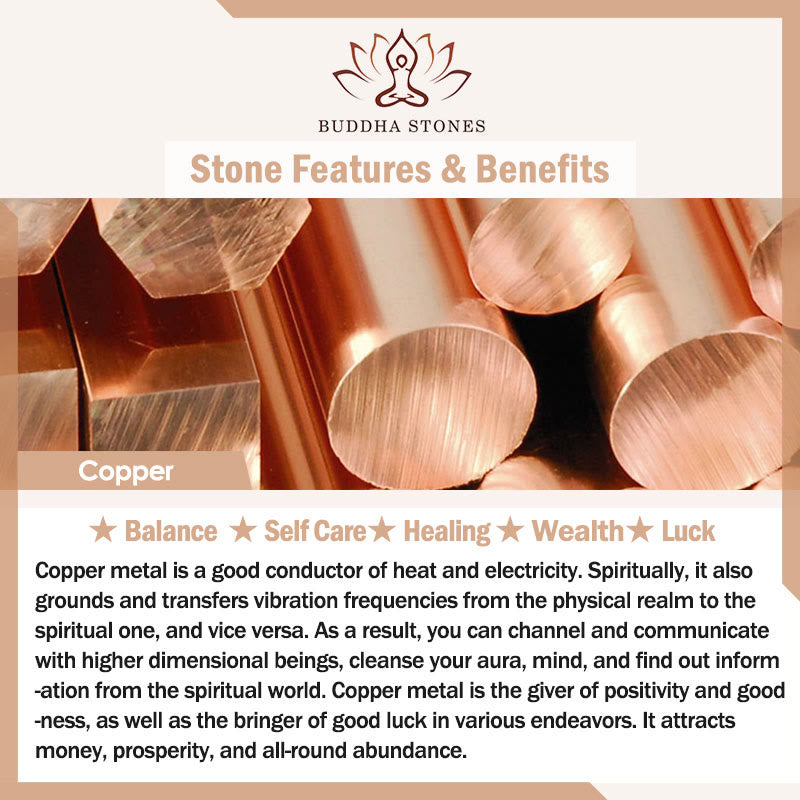 Buddha Stones "Sending Health and Good Fortune" Cyan Jade Copper Bangle Includes Gift Message Card