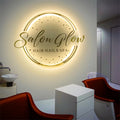 Custom LED Backlit Sign for Business Logo, Storefront Wall Decor, Personalized Lighted Sign for Shops, Cafes, Offices, Events