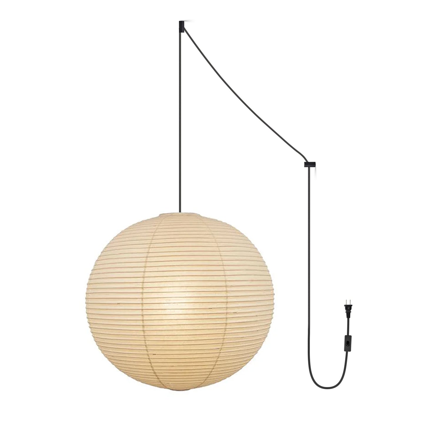 Akari A Series Plug In Pendant Lamp Black Wire Version