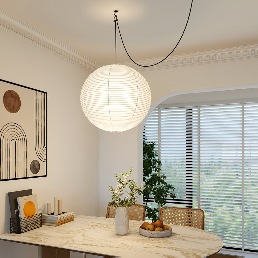 Akari A Series Plug In Pendant Lamp Black Wire Version