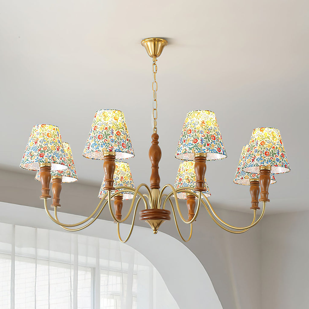 Alyssa Flower Fabric Chandelier