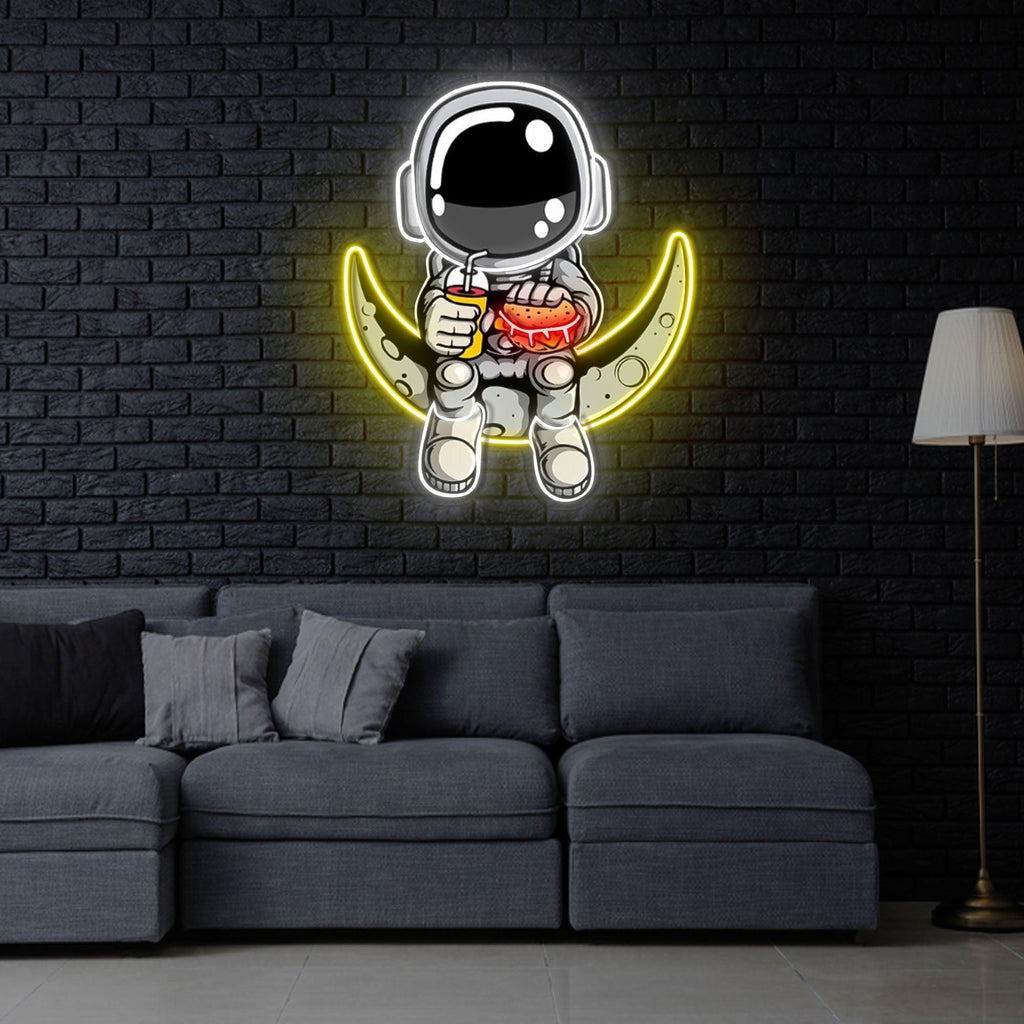 "Astronaut Hamburger" Neon signs Acrylic Artwork