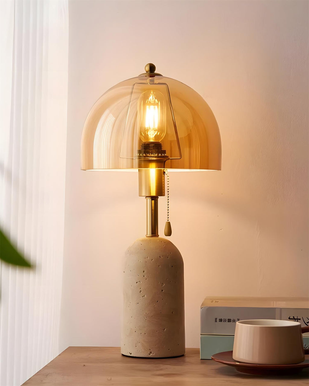 Avero Travertine Table Lamp