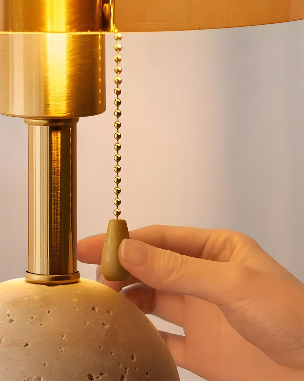 Avero Travertine Table Lamp