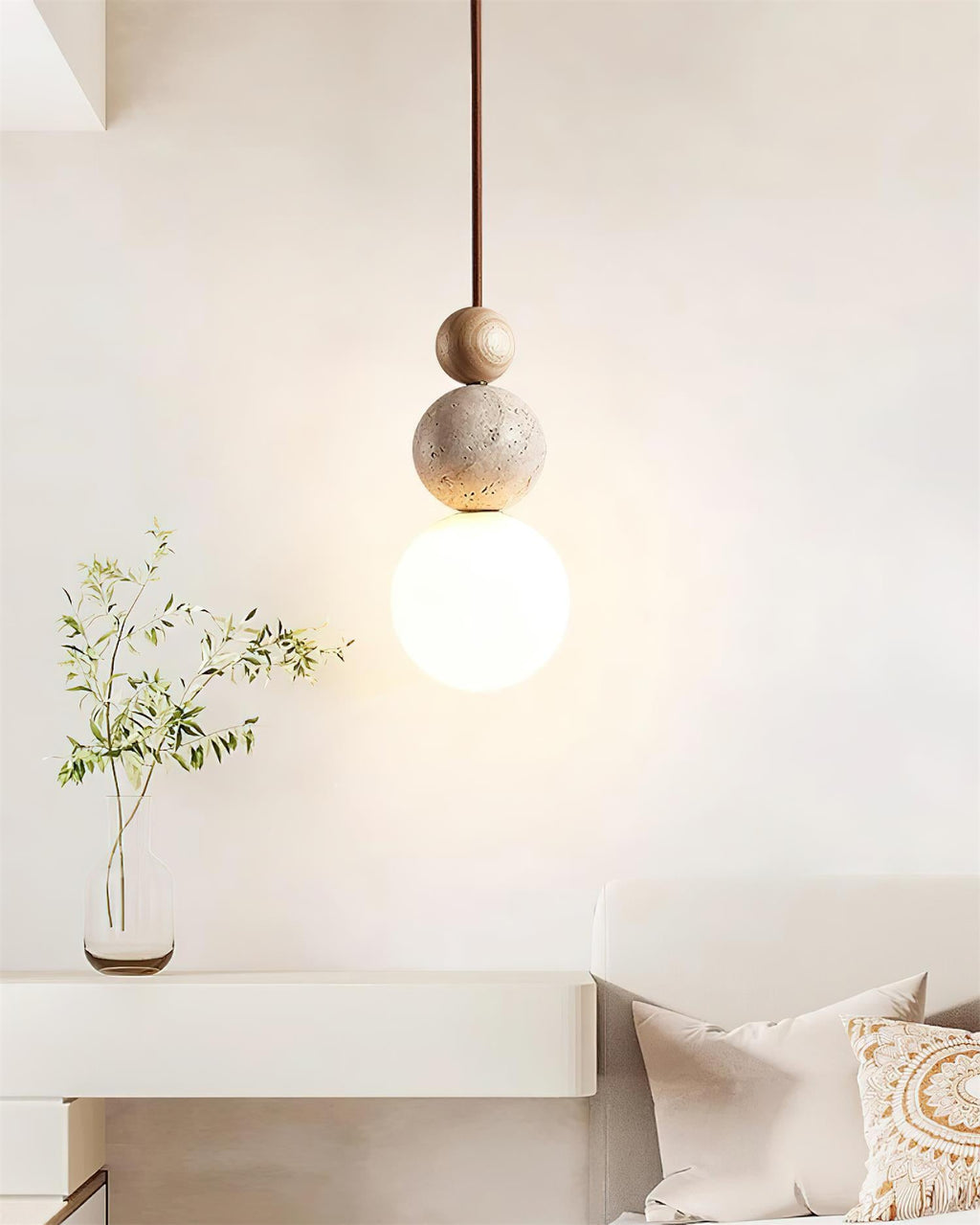 Ball Travertine Pendant Lamp
