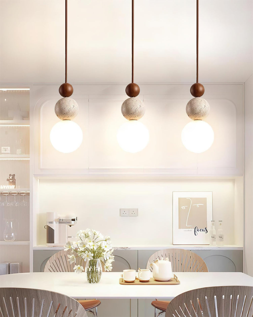 Ball Travertine Pendant Lamp