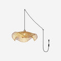 Bamboo Lotus Leaf Plug In Pendant Lamp