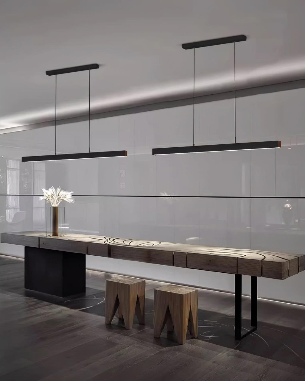 Black Linear Pendant Lamp