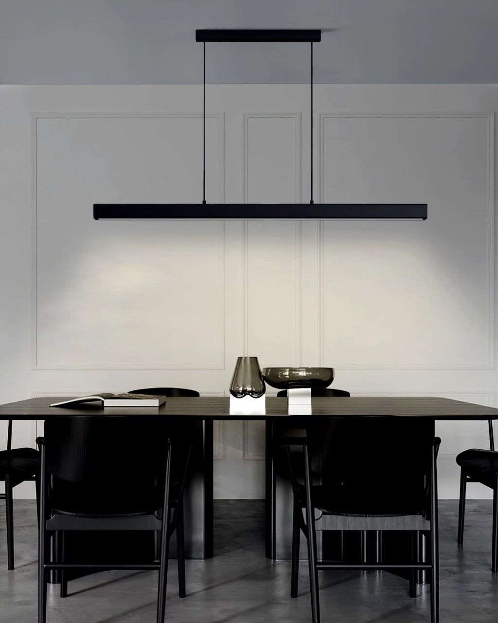 Black Linear Pendant Lamp