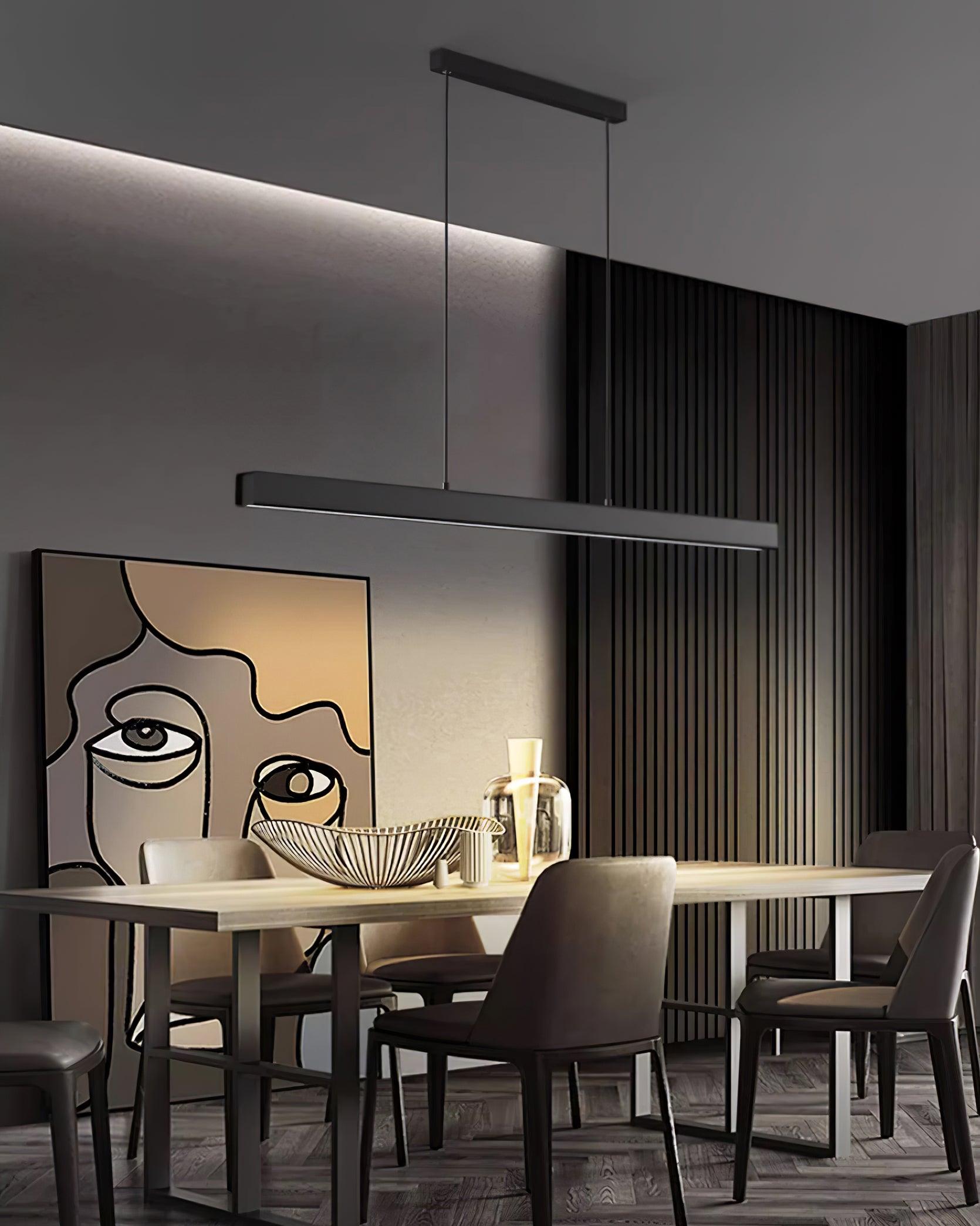 Black Linear Pendant Lamp