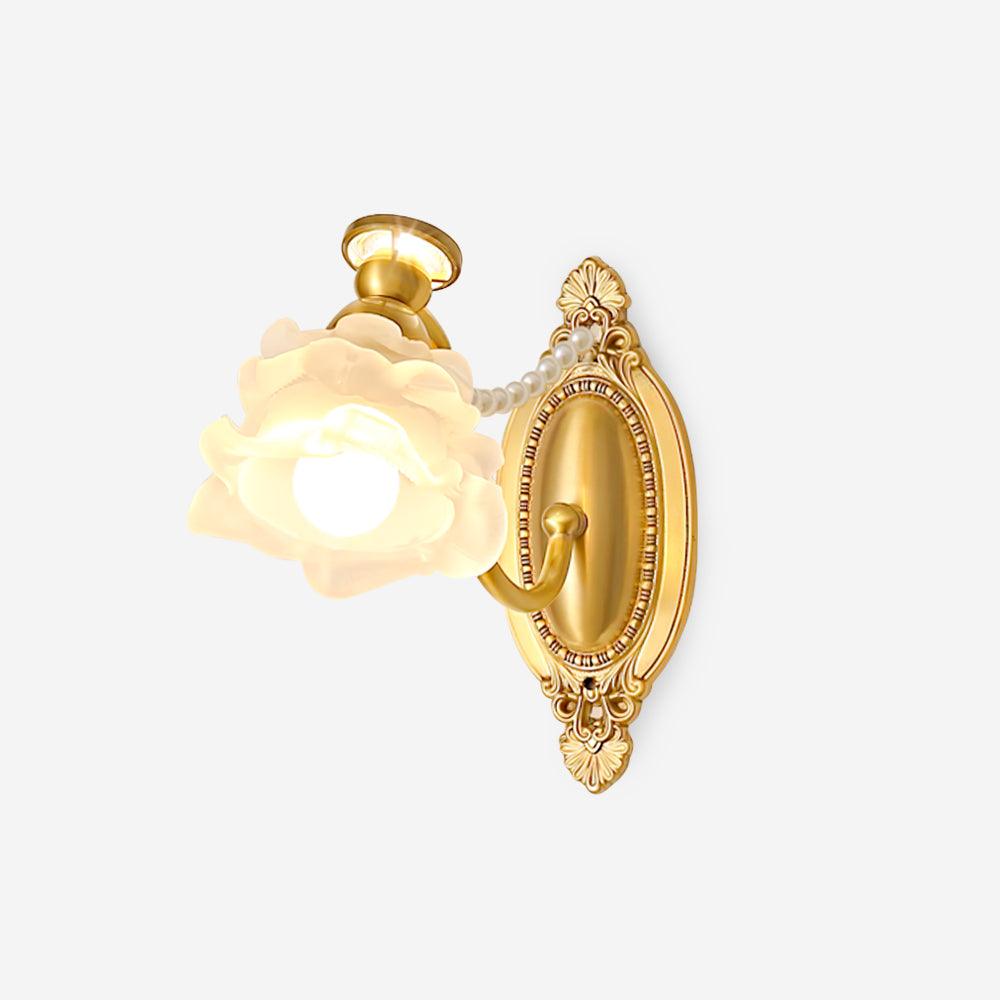 Brass Floral Wall Lamp
