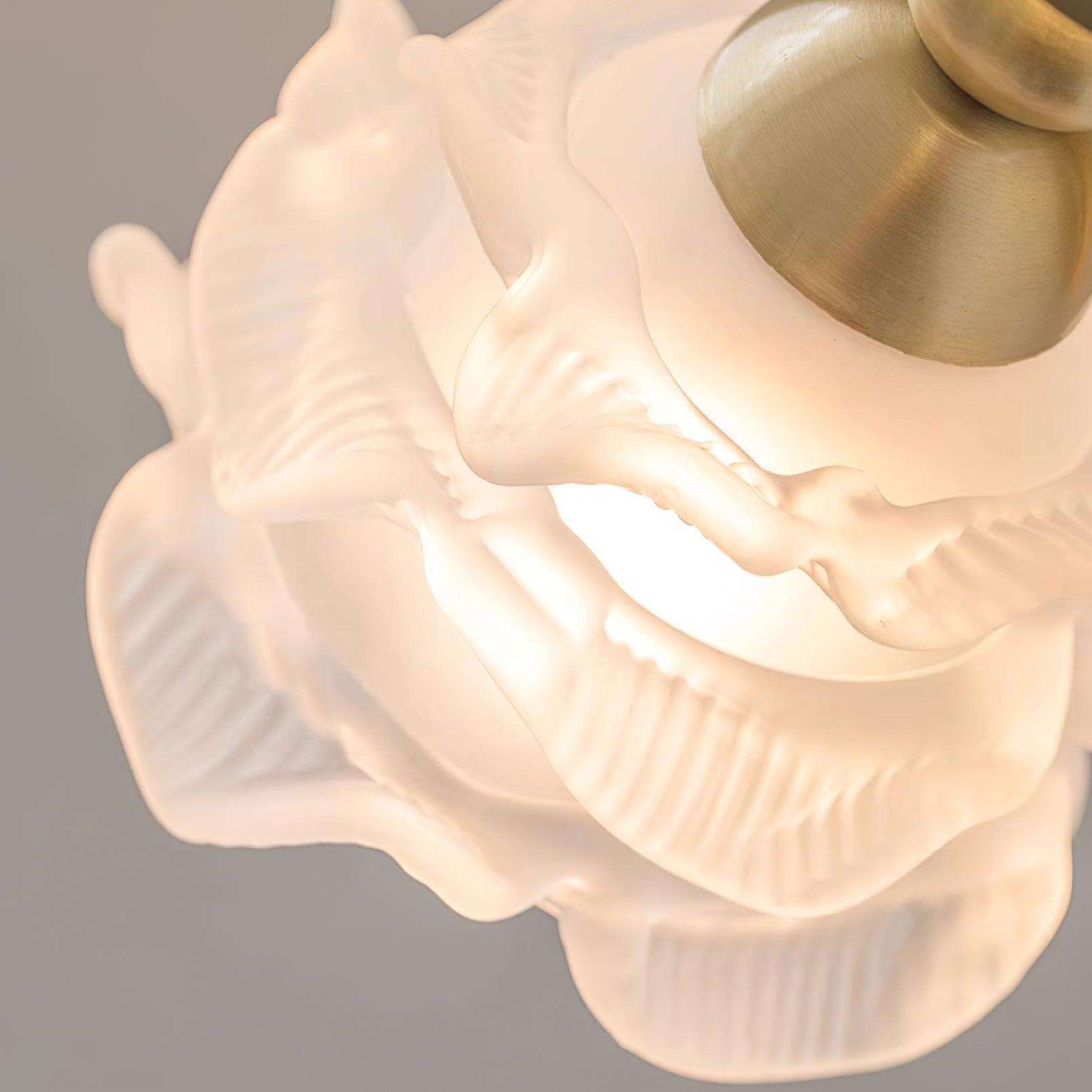 Brass Floral Wall Lamp