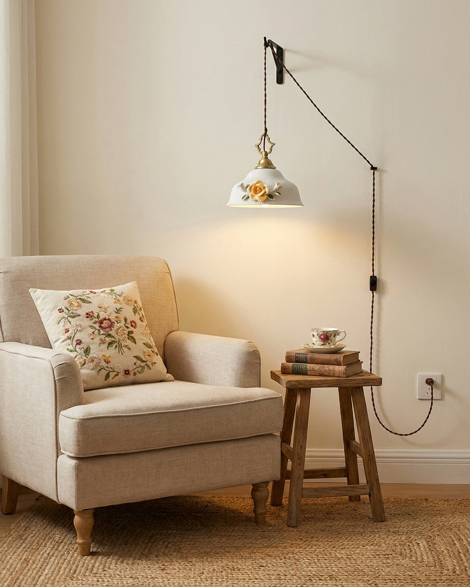 Camellia Grace Plug In Pendant Light