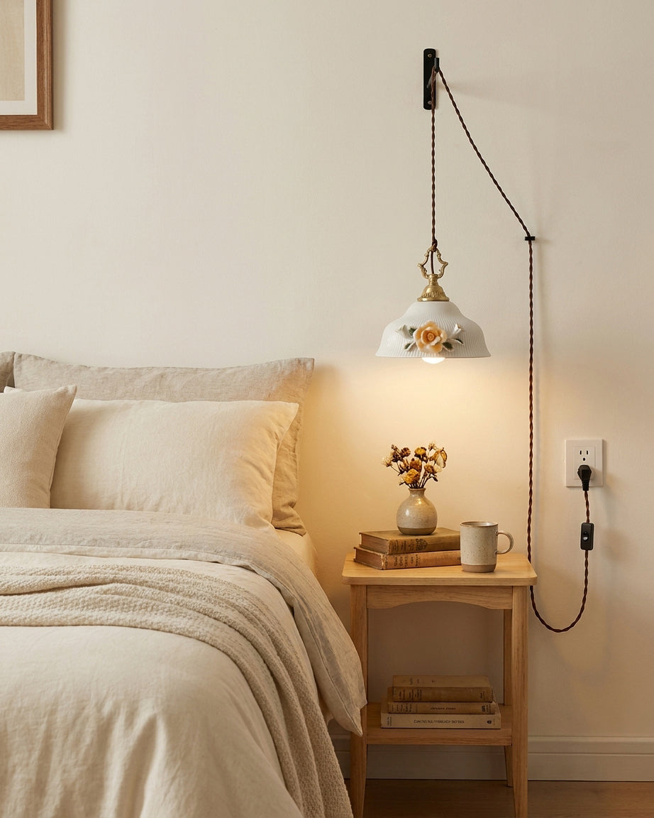 Camellia Grace Plug In Pendant Light