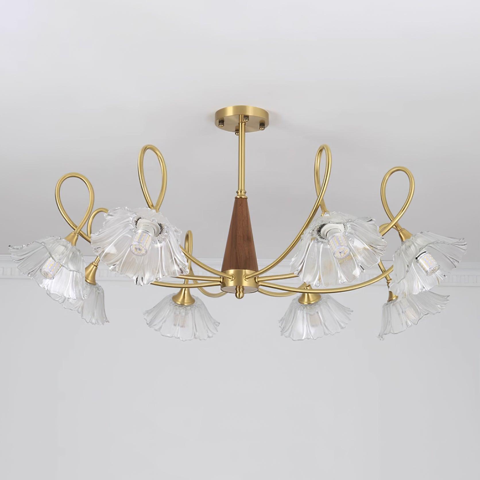Century Lotus Leaf Chandelier