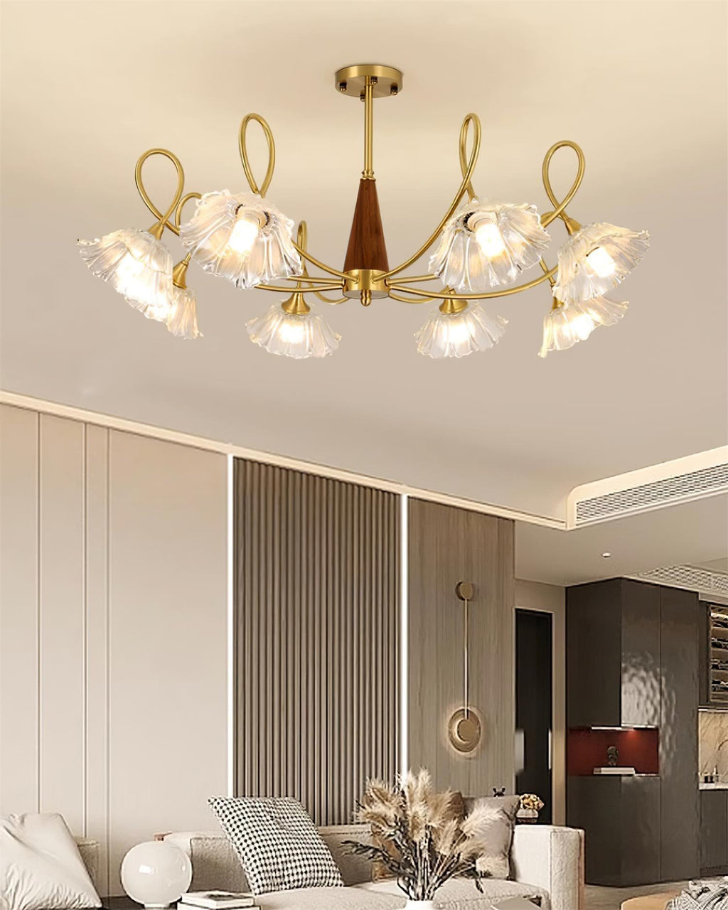 Century Lotus Leaf Chandelier
