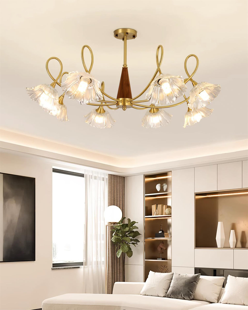 Century Lotus Leaf Chandelier