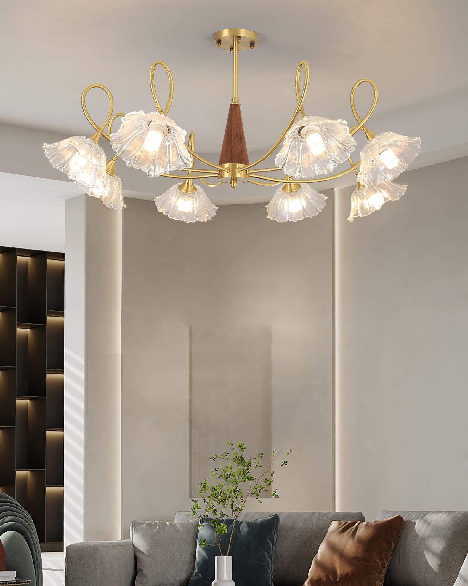 Century Lotus Leaf Chandelier