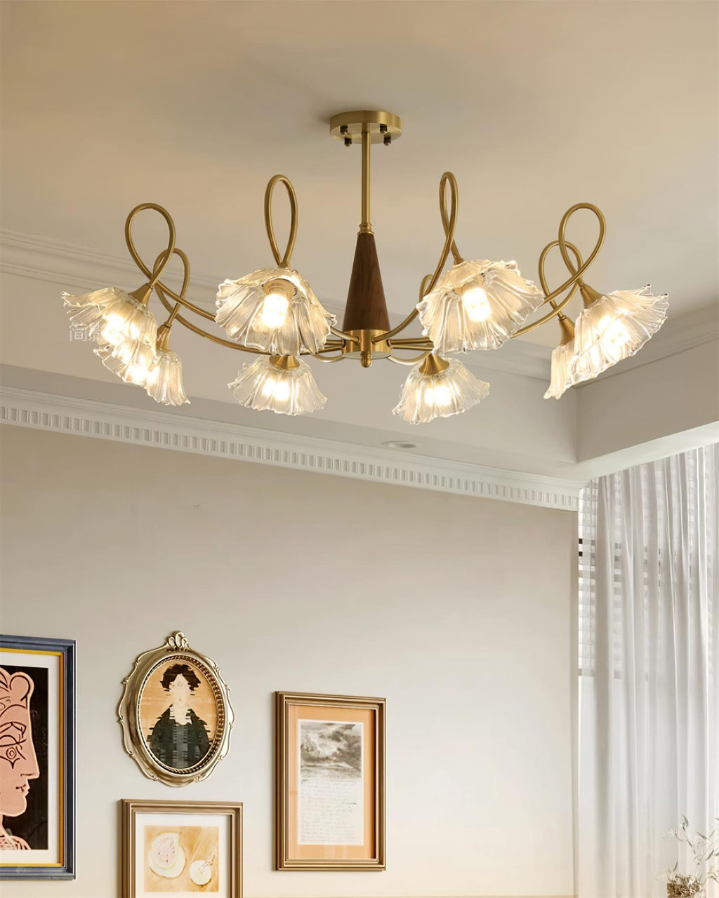 Century Lotus Leaf Chandelier