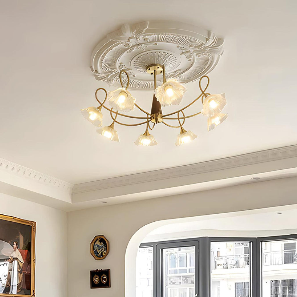 Century Lotus Leaf Chandelier