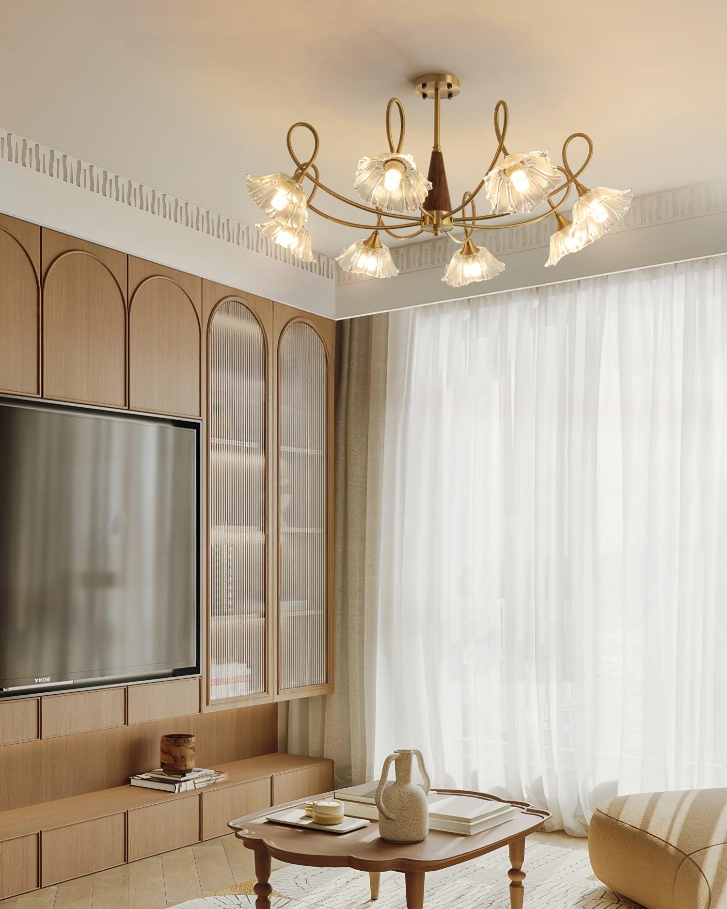 Century Lotus Leaf Chandelier
