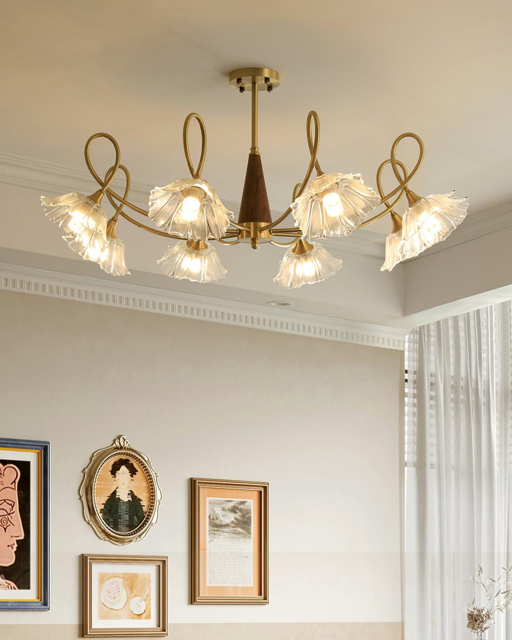 Century Lotus Leaf Chandelier