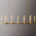 Brass rectangular glass chandeliers