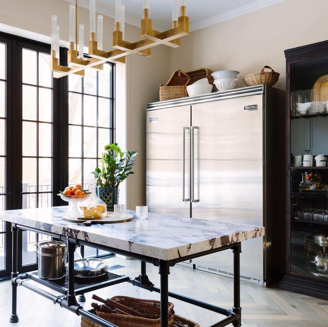 Brass rectangular glass chandeliers