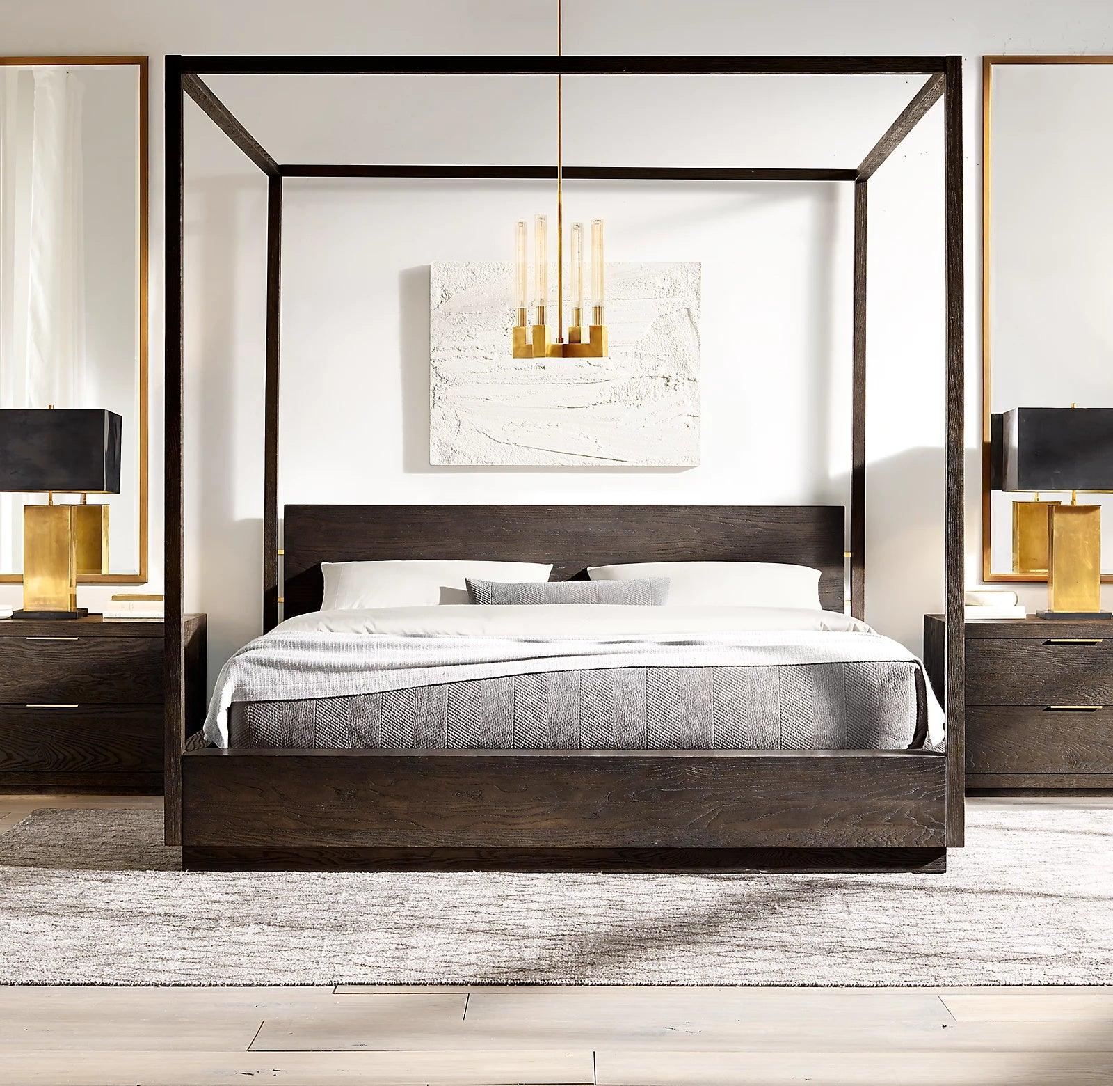Brass rectangular glass chandeliers