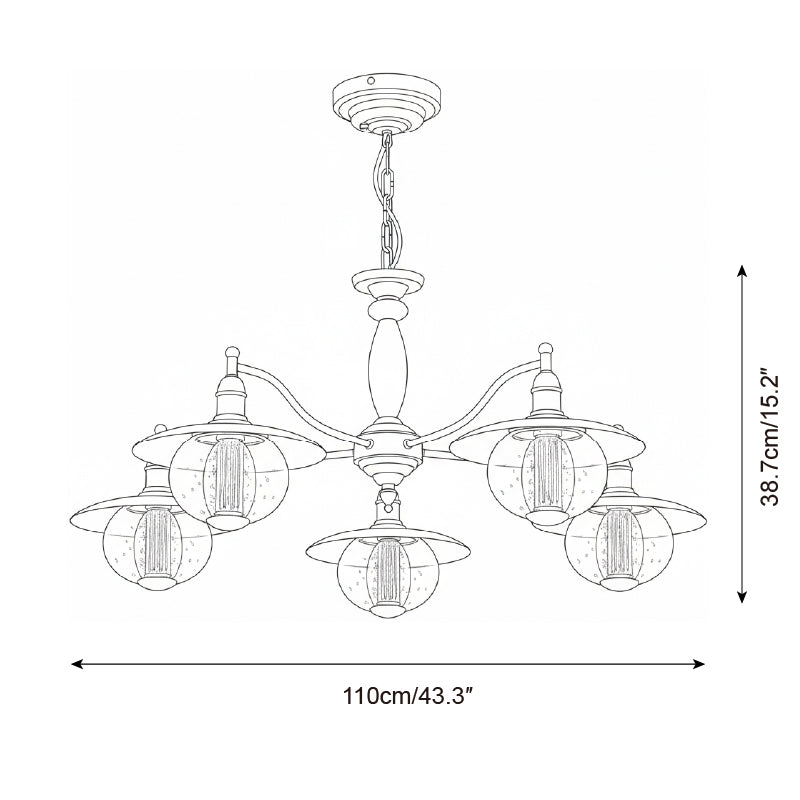 Coachlight Globe Chandelier