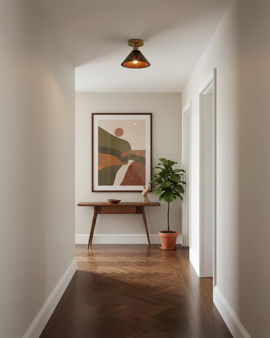 Collar Wood Ceiling Lamp