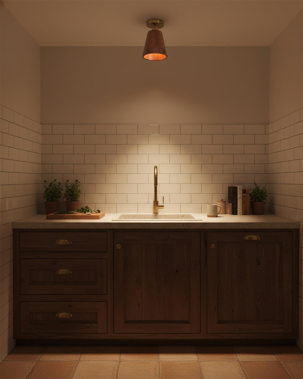 Collar Wood Ceiling Lamp