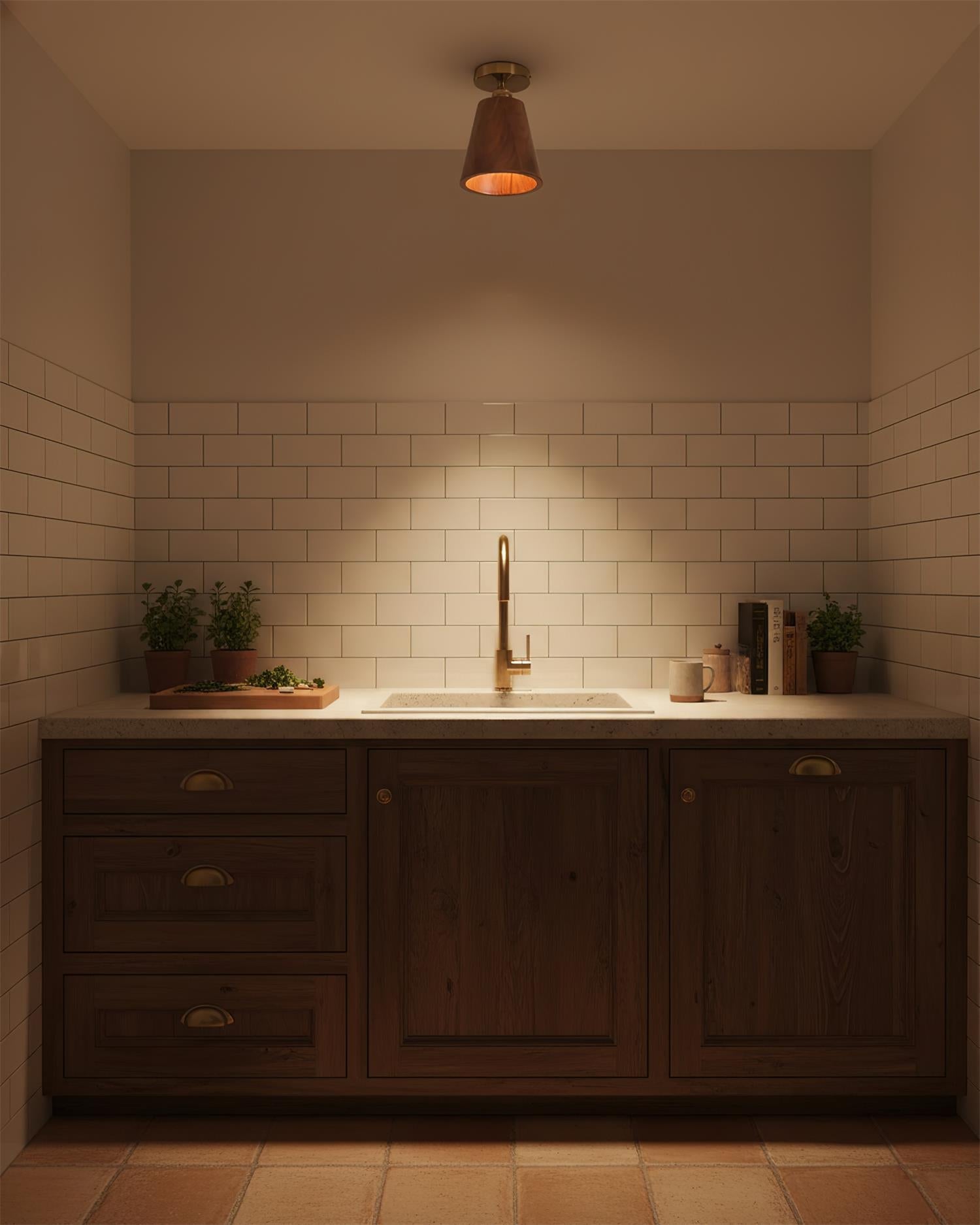 Collar Wood Ceiling Lamp
