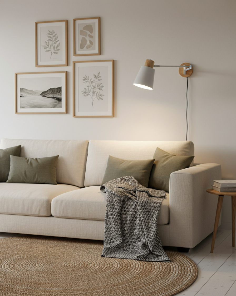 Collin Adjustable Plug In Wall Lamp